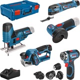 Bosch 0 615 A00 17D kit combiné d’outil électroportatif Batterie, Set d'outils Bleu, 1,8 cm, 280 spm, 1500 spm, 7 cm, 1,5 kg, Scie abrasive