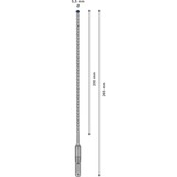 Bosch SDS plus-7X 1 pièce(s), Perceuse Marteau perforateur, 5,5 mm, 265 mm, Brique, Béton, Ciment dur, Pierre naturelle, Grès, pierre, 20 cm, SDS Plus