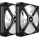 Corsair iCUE LINK QX140 RGB Starter kit ventilateurs de boîtier Noir, 2 pièces, 140 x 140 x 25 mm, PWM