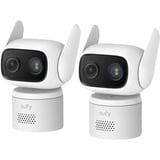 Eufy Eufy Wired Cam C31 kit caméra de sécurité (Blanc), Caméra de surveillance Blanc, Caméra filaire Pan & Tilt 360°, 2 pièces
