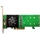 HighPoint SSD7502 contrôleur RAID PCI Express x16 3.0, 4.0 14 Gbit/s M.2, PCI Express x16, 3.0, 4.0, 0, 1, 14 Gbit/s, Low Profile MD2 Card