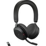 Jabra Evolve2 75 casque on-ear Noir, Link380a, Microsoft Teams