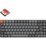 Keychron K3 Max-H1, clavier Gris/Noir, Layout BE, Gateron Low Profile 2.0 Mechanical Red, RGB led, 75%, Double-shot ABS, Hot-swappable, Bluetooth, 2.4GHz