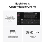 Keychron clavier mécanique Bois, Layout US (QWERTY), Gateron Double-Rail Magnetic Nebula, 75%
