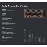 Keychron clavier mécanique Bois, Layout US (QWERTY), Gateron Double-Rail Magnetic Nebula, 75%