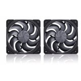 Noctua NF-A12x25 G2 PWM Sx2-PP chromax.black ventilateurs de boîtier Noir, 2 pièces, 120 x 120 x 25 mm, 2 pièces, 120 x 120 x 25 mm
