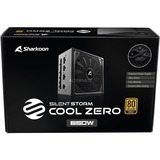 Sharkoon SilentStorm Cool Zero 650W alimentation  Noir, 4x PCIe, Gestion des câbles