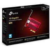 TP-Link TX401 Gigabit PCI Express Netwerk Adapter, Carte réseau Rouge, Interne, Avec fil, PCI Express, Ethernet, 10000 Mbit/s, Rouge