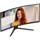AOC CU34B3E 34" Moniteur UltraWide incurvé  Noir, HDMI, DisplayPort, 120 Hz