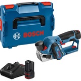 Bosch GHO 12V-20 Professional Noir, Bleu, Rouge 14500 tr/min, Rabot électrique Bleu/Noir, Noir, Bleu, Rouge, 14500 tr/min, 5,6 cm, 1,7 cm, 2,5 m/s², Batterie