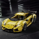 CaDA Sports Car - LP700 Sports Car, Jouets de construction Jaune, C63004W, Échelle 1:10