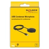 DeLOCK USB Condenser Microphone Omnidirectional for Conferences Noir