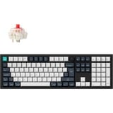 Keychron Q6 Max-M1Z QMK, clavier Noir, Layout BE, Gateron Jupiter Red, RGB leds, Hot-swappable, Bluetooth, 2.4GHz