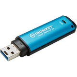 Kingston IronKey Vault Privacy 50 8 Go, Clé USB Bleu clair/Noir, USB 3.2 Gen 1