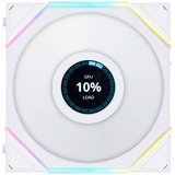 Lian Li UNI FAN TL 120 LCD Reverse Blade ventilateurs de boîtier RGB  Blanc, 3 pièces, 120 x 124 x 28 mm, PWM, contrôleur inclus
