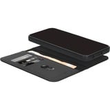 Mobiparts iPhone 16 Pro - Étui portefeuille en cuir 2-en-1, Housse smartphone Noir