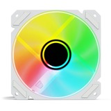 Sharkoon SHARK Mirror RGB PWM, Ventilateur de boîtier Blanc, 4 broches PWM