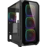 Sharkoon  boîtier midi tower Noir | 2x USB-A | 1x USB-C | RGB | Window