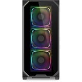 Sharkoon  boîtier midi tower Noir | 2x USB-A | 1x USB-C | RGB | Window