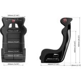 Trak Racer GT Style Fixed Fiberglass Seat, Siège de course Gris/Noir