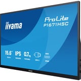iiyama ProLite P1671HSC-B1 15.6" Moniteur  Noir (Mat), 1x Mini HDMI (Type-C), 2x USB-C, Audio