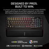 Corsair RGB clavier gaming mécanique Noir, Layout US (QWERTY), Corsair MLX Plasma, 96%