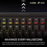 Corsair RGB clavier gaming mécanique Noir, Layout US (QWERTY), Corsair MLX Plasma, 96%