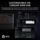 Corsair RGB clavier gaming mécanique Noir, Layout US (QWERTY), Corsair MLX Plasma, 96%