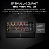 Corsair VANGUARD 96 WIRELESS RGB clavier gaming mécanique Noir, Layout US (QWERTY), Corsair MLX Plasma, 96%, RGB, Keycaps PBT double-shot, ABS single-shot, Hot-swap, RF2.4 / USB / Bluetooth