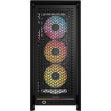 Corsair  boîtier midi tower Noir | 4x USB-A | 1x USB-C | RGB | Verre Trempé