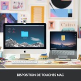 Logitech MX Keys Mini pour Mac Minimalist Wireless Illuminated, clavier Graphite, Layout FR, Bluetooth