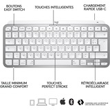 Logitech MX Keys Mini pour Mac Minimalist Wireless Illuminated, clavier Graphite, Layout FR, Bluetooth