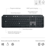 Logitech MX Keys S Advanced Wireless clavier Graphite, Layout US-International (QWERTY)