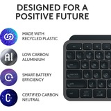 Logitech MX Keys S Advanced, clavier Graphite, Mise en page aux États-Unis (international)