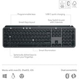 Logitech MX Keys S Advanced, clavier Graphite, Mise en page aux États-Unis (international)