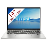 MSI Prestige 14 Evo (B13M-275BE) 14" PC portable  Argent | Core i5-13500H | Iris Xe Graphics | 16 Go | 512 Go SSD