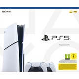 Sony PlayStation 5 (Slim) + deux manettes sans fil DualSense Blanc/Noir