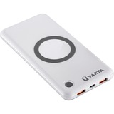VARTA Wireless Powerbank 10.000 mAh Blanc, Qi, Power Delivery, Quick Charge 3.0