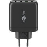 goobay 68W GaN USB-C PD Multiport Quick Charger Noir, 2x USB-C, 2x USB-A