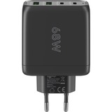 goobay 68W GaN USB-C PD Multiport Quick Charger, Chargeur Noir
