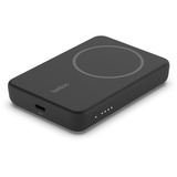 Belkin BoostCharge Power bank sans fil magnétique 5000mAh + support, Powerbank Noir, 5.000 mAh