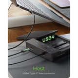 ICY BOX Duplicateur USB4® 4 baies IB-4013MCL-C4 (clonage 1:3), Station d'accueil Noir