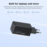 Lenovo Chargeur GaN Mini USB-C 65 W Noir