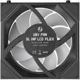 Lian Li UNI FAN SL-INF LCD FLEX 120 Reverse ventilateurs de boîtier RGB  Noir, 3 pièces, 120 x 124 x 28 mm, PWM, contrôleur inclus