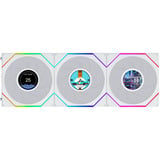 Lian Li UNI FAN TL LCD FLEX ventilateurs de boîtier RGB  Blanc, 3 pièces, 124 x 120 x 28 mm, PWM