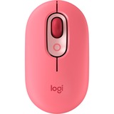 Logitech POP - HEARTBREAKER, Souris Rose/Rouge, 1000 - 4000 dpi, Bluetooth