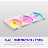 NZXT F360 RGB Reverse ventilateurs de boîtier Blanc, 3 pièces, 360 x 120 x 25 mm, PWM