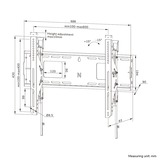 Neomounts WL35-750BL16 support mural inclinable, Montage Noir