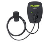 PRACHT ALPHA MONO XT+, Wallbox Noir, 7,4 - 22 kW, câble de 5,5 m, RFID