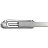 SanDisk Ultra Dual Drive Luxe 256 Go, Clé USB Argent, USB-A 3.2 Gen 1, USB-C 3.2 Gen 1